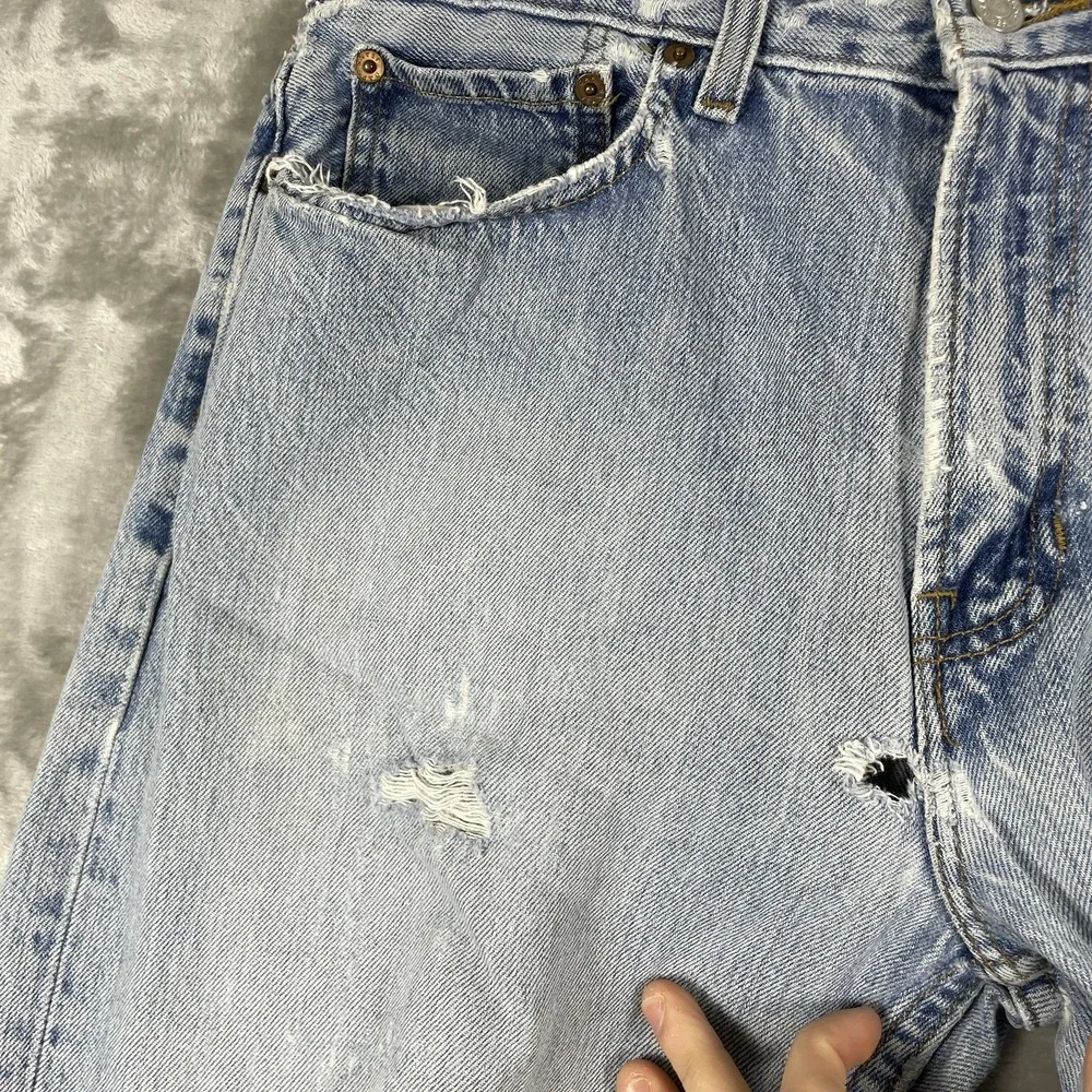 Vtg 80s 90s GAP Jeans Mens 32x30 Relaxed Boot Cut Fit DISTRESSED THRASHED